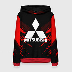 Толстовка-худи женская Mitsubishi: Red Anger, цвет: 3D-красный