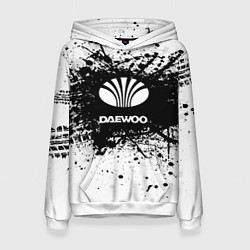 Толстовка-худи женская Daewoo: Black Spray, цвет: 3D-белый