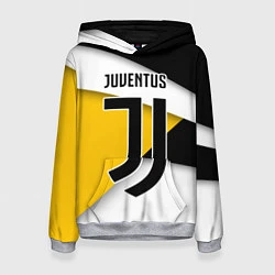 Толстовка-худи женская FC Juventus, цвет: 3D-меланж