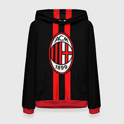 Толстовка-худи женская AC Milan 1899, цвет: 3D-красный