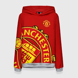 Толстовка-худи женская FC Man United: Red Exclusive, цвет: 3D-меланж