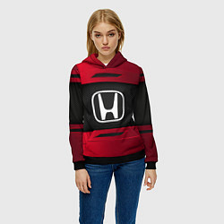 Толстовка-худи женская Honda Sport, цвет: 3D-черный — фото 2