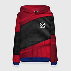 Толстовка-худи женская Mazda: Red Sport, цвет: 3D-синий