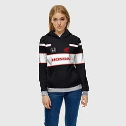 Толстовка-худи женская Honda Sport, цвет: 3D-меланж — фото 2