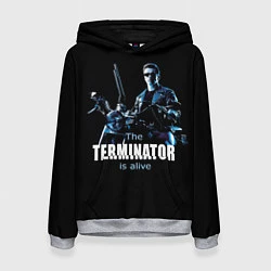 Толстовка-худи женская Terminator: Is alive, цвет: 3D-меланж