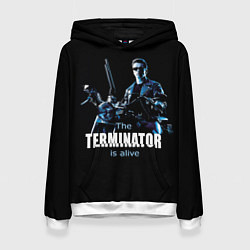 Толстовка-худи женская Terminator: Is alive, цвет: 3D-белый