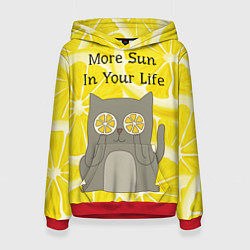 Толстовка-худи женская More Sun In Your Life, цвет: 3D-красный