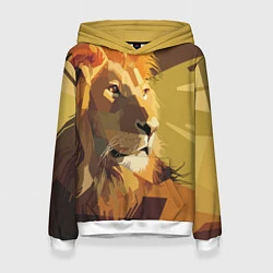 Толстовка-худи женская Король лев, цвет: 3D-белый