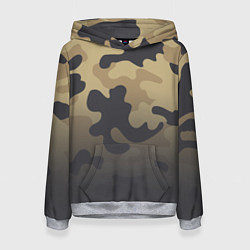 Толстовка-худи женская Camouflage Khaki, цвет: 3D-меланж
