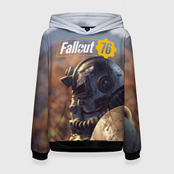 Толстовка-худи женская Fallout 76, цвет: 3D-черный