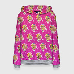 Толстовка-худи женская 6IX9INE Pattern, цвет: 3D-меланж