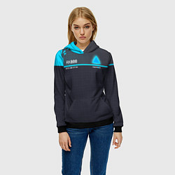 Толстовка-худи женская Detroit: RK800, цвет: 3D-черный — фото 2