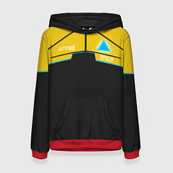 Толстовка-худи женская Detroit: AP700 Yellow & Black, цвет: 3D-красный