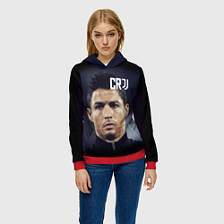 Толстовка-худи женская RONALDO CR7, цвет: 3D-красный — фото 2