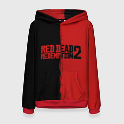 Толстовка-худи женская RDD 2: Black & Red, цвет: 3D-красный