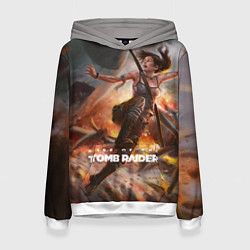 Толстовка-худи женская Tomb Raider, цвет: 3D-белый