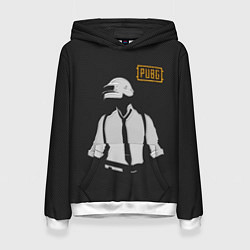 Толстовка-худи женская PUBG: Online, цвет: 3D-белый