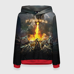 Толстовка-худи женская TES: Dragon Flame, цвет: 3D-красный