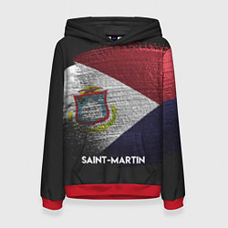 Толстовка-худи женская Saint Martin Style, цвет: 3D-красный