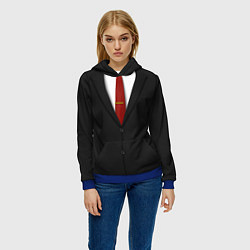 Толстовка-худи женская Агент 47, цвет: 3D-синий — фото 2