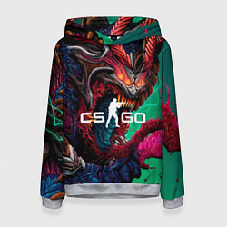 Толстовка-худи женская CS GO hyper beast skin, цвет: 3D-меланж