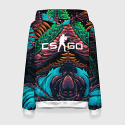 Толстовка-худи женская CS GO hyper beast skin, цвет: 3D-белый