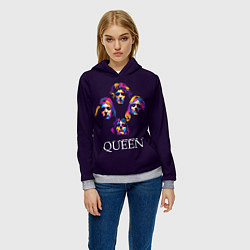 Толстовка-худи женская Queen: Fan Art, цвет: 3D-меланж — фото 2