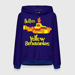 Толстовка-худи женская The Beatles: Yellow Submarine, цвет: 3D-синий