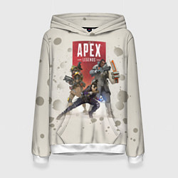 Толстовка-худи женская Apex Legends, цвет: 3D-белый