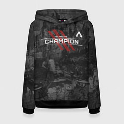 Толстовка-худи женская You Are The Champion, цвет: 3D-черный
