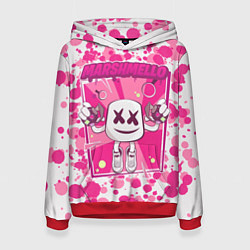 Толстовка-худи женская Marshmello: Pink Fashion, цвет: 3D-красный