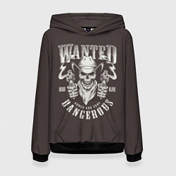 Толстовка-худи женская Wanted Dangerous, цвет: 3D-черный