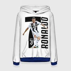 Толстовка-худи женская Ronaldo the best, цвет: 3D-синий
