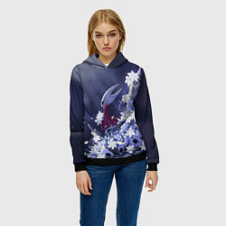 Толстовка-худи женская Hollow Knight, цвет: 3D-черный — фото 2