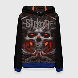 Толстовка-худи женская Slipknot: Hell Skull, цвет: 3D-синий