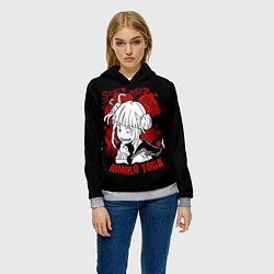 Толстовка-худи женская My Hero Academia Himiko Toga, цвет: 3D-меланж — фото 2