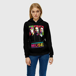 Толстовка-худи женская Muse pop-art, цвет: 3D-черный — фото 2