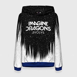 Толстовка-худи женская IMAGINE DRAGONS, цвет: 3D-синий