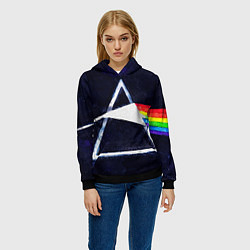 Толстовка-худи женская PINK FLOYD, цвет: 3D-черный — фото 2