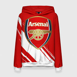 Толстовка-худи женская Arsenal, цвет: 3D-белый