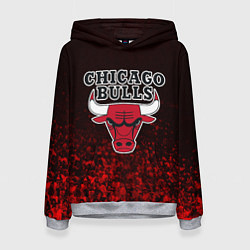 Толстовка-худи женская CHICAGO BULLS, цвет: 3D-меланж