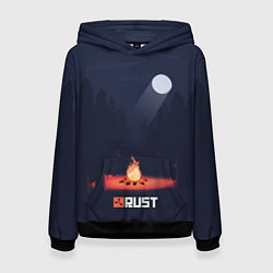 Толстовка-худи женская Rust, цвет: 3D-черный