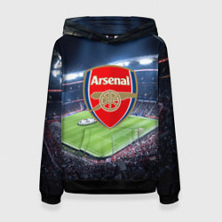 Толстовка-худи женская FC Arsenal, цвет: 3D-черный