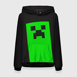 Толстовка-худи женская MINECRAFT карбон, цвет: 3D-черный