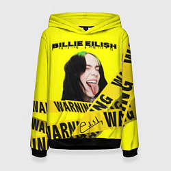 Толстовка-худи женская Billie Eilish автограф, цвет: 3D-черный