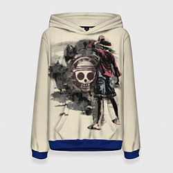 Толстовка-худи женская One Piece, цвет: 3D-синий