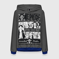Толстовка-худи женская One Piece, цвет: 3D-синий