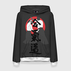 Толстовка-худи женская Aikido, цвет: 3D-белый