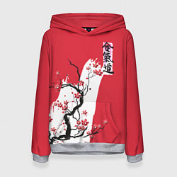 Толстовка-худи женская Сакура Айкидо, цвет: 3D-меланж