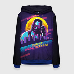 Толстовка-худи женская You Are Breathtaking!, цвет: 3D-синий